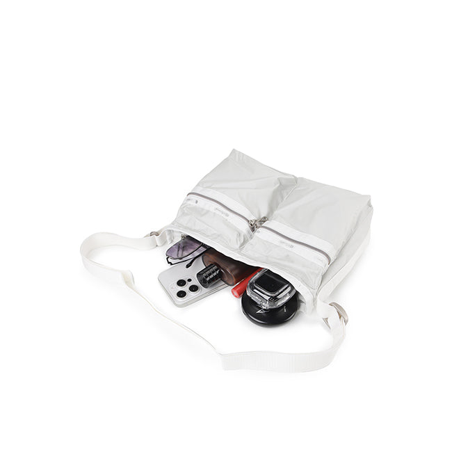 Essential Zip Crossbody In Blanc C - 45584034791726