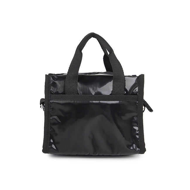 E/W Shoulder Satchel In Black Shine - 45584459006254