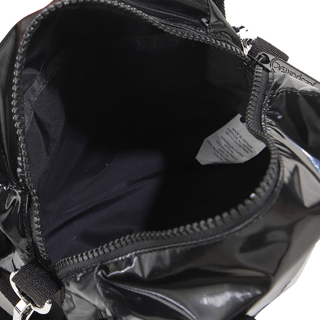 E/W Shoulder Satchel In Black Shine - 45584459071790