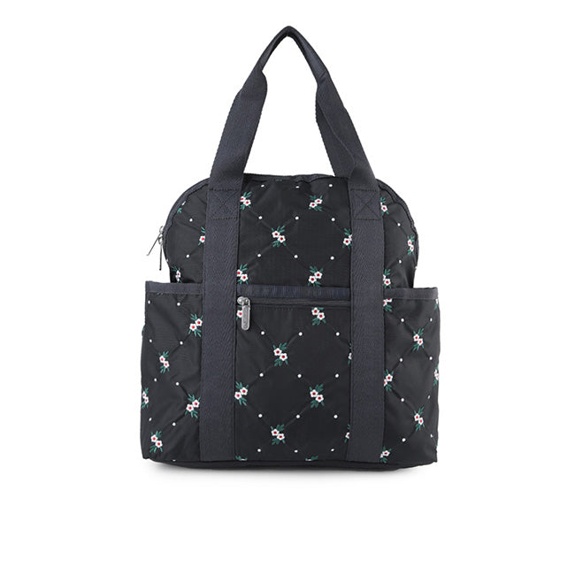 Double Trouble Backpack In Floral Lattice Emb - 46321333371182