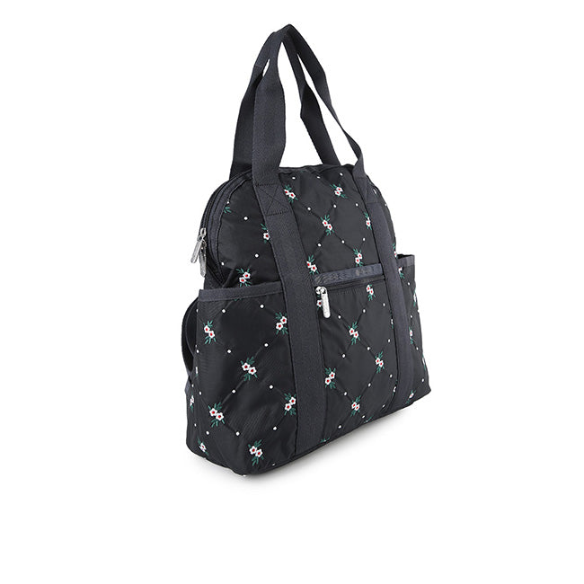 Double Trouble Backpack In Floral Lattice Emb - 46321333403950