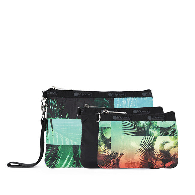 TRIPLE POUCH SET WITH WRISTLET - 40707516793134
