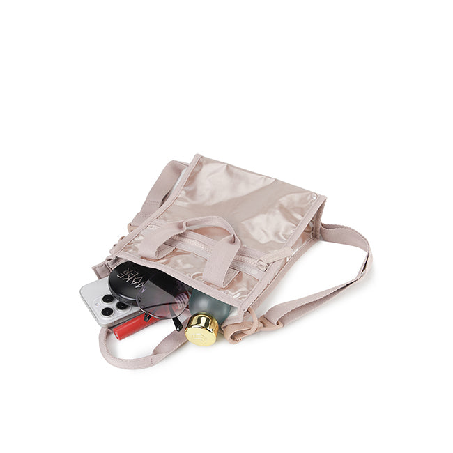 Mini N/S Tote In Rose Gold Shine - 45585566433582