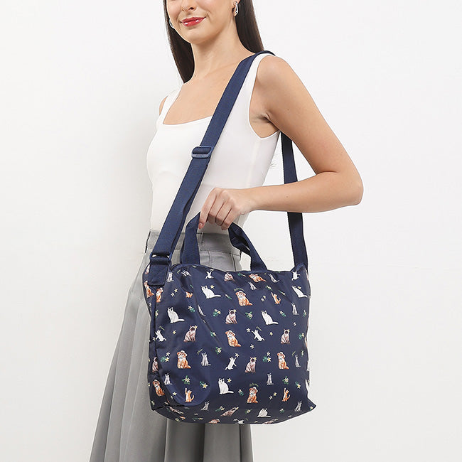 Deluxe Easy Carry Tote In Tropical Meow Cat - 45428950696238
