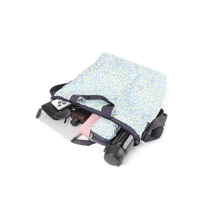 Deluxe Easy Carry Tote In Tapestry Flower Blue - 45585911480622