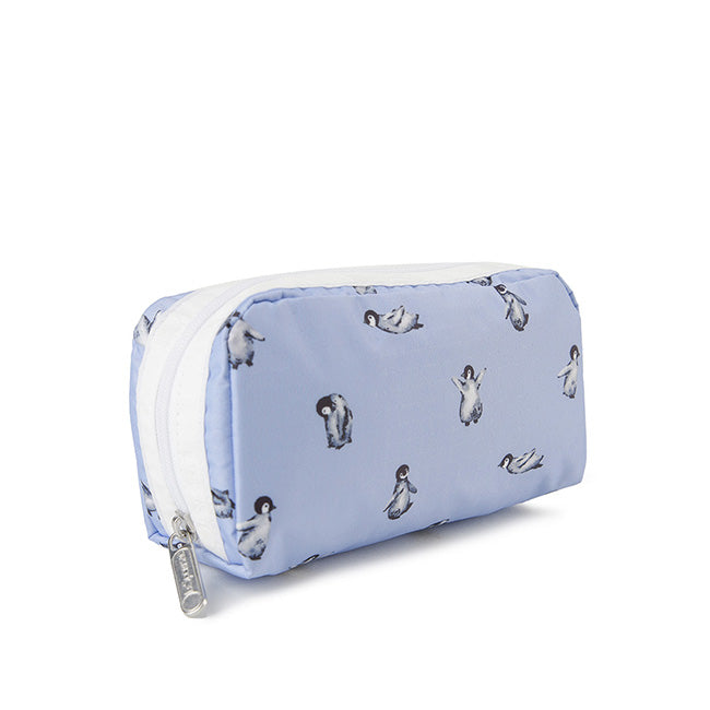 Rectangular Cosmetic In Petite Penguins White - 46321343299886
