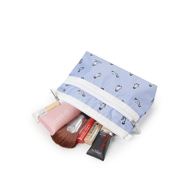 Cosmetic Clutch In Petite Penguins White - 46321347363118