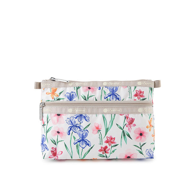 Cosmetic Clutch In Watercolor Botanical - 46321348772142