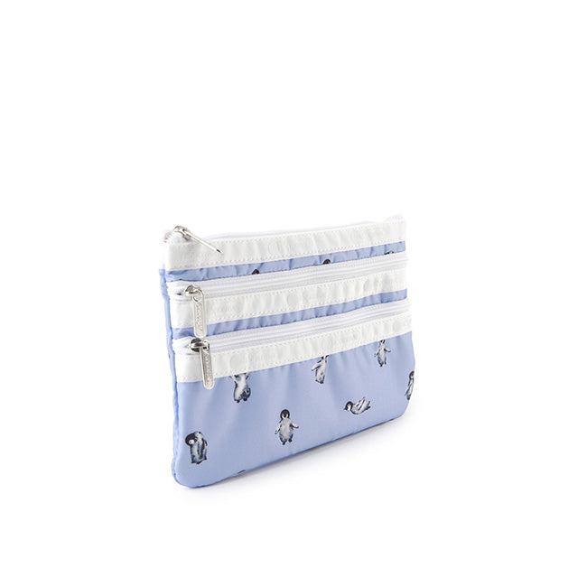 3-Zip Cosmetic In Petite Penguins White - 46321353195822