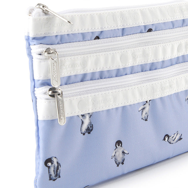 3-Zip Cosmetic In Petite Penguins White - 46321353261358