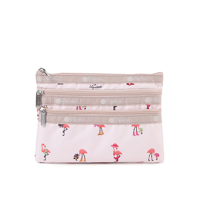 3-Zip Cosmetic In Flamingo Party - 45450176463150