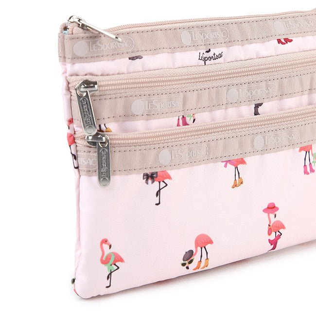 3-Zip Cosmetic In Flamingo Party - 45450176561454