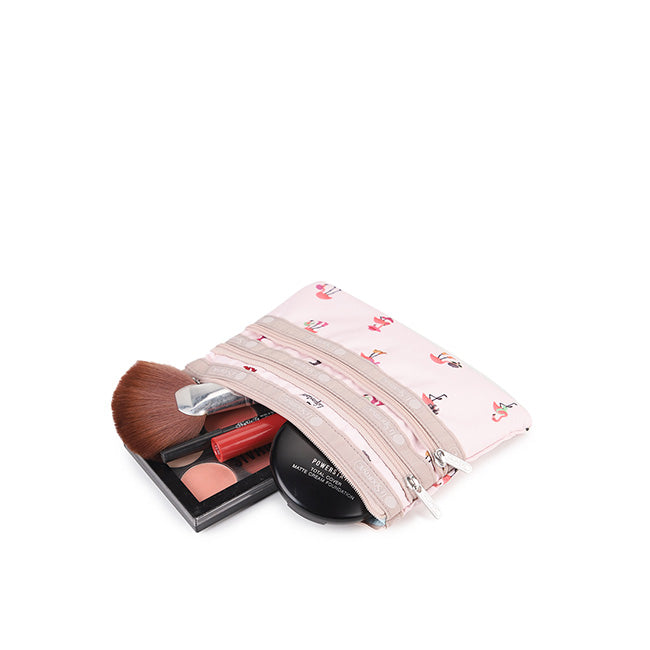 3-Zip Cosmetic In Flamingo Party - 45450176626990